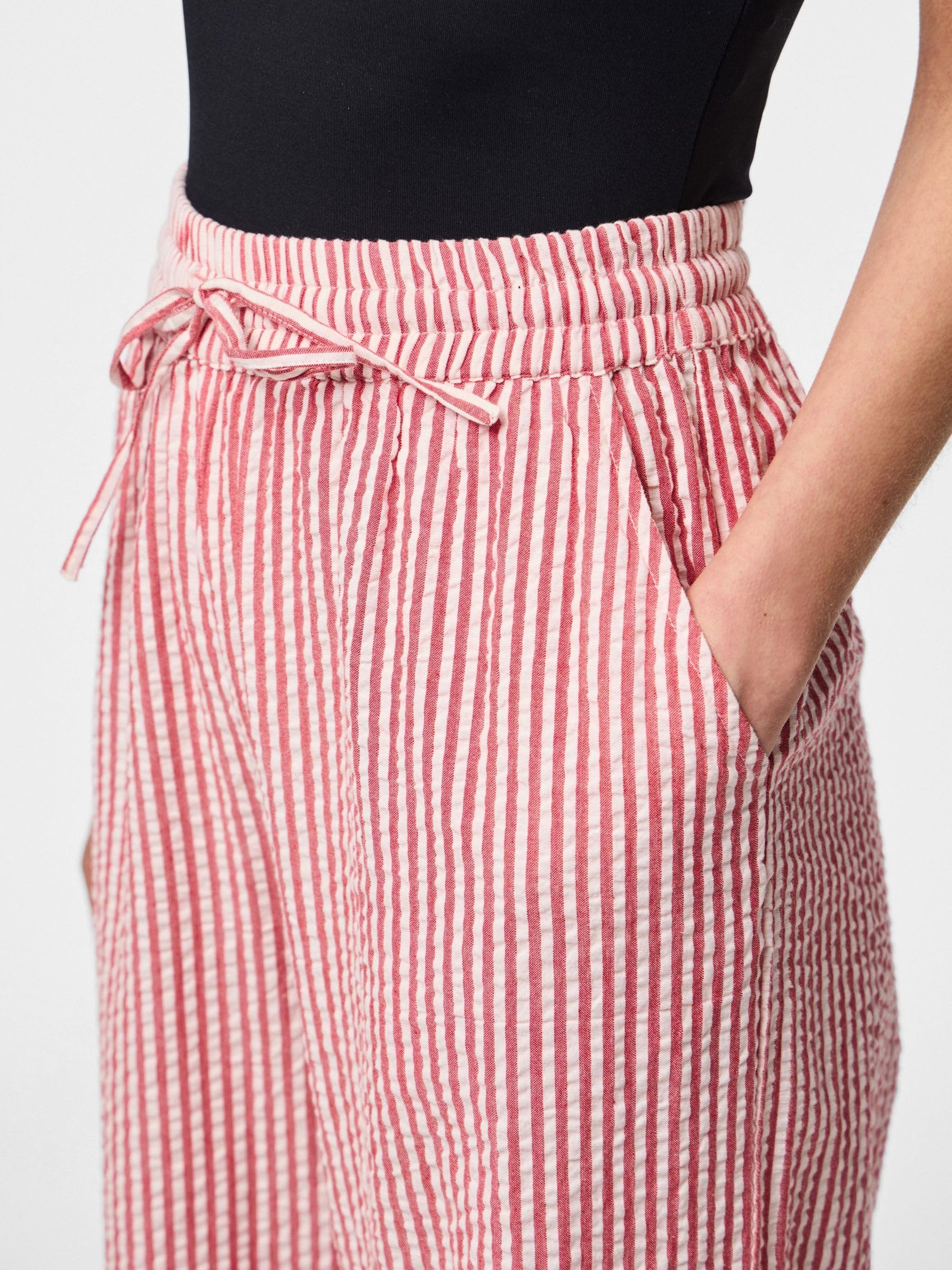Pieces Pcsally HW Loose String Pant pantaloni Goji Berry