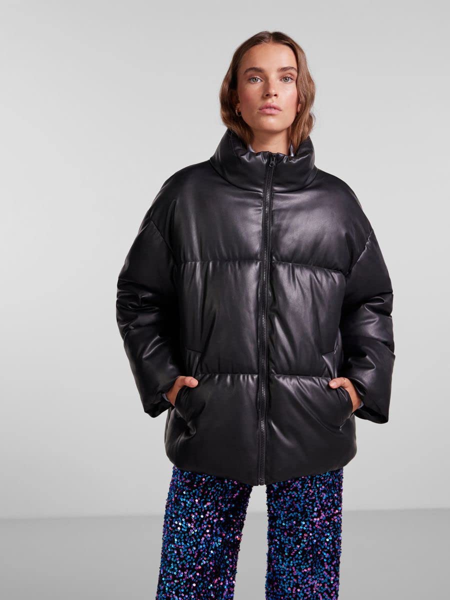PIECES Pcadela Pu Jacket giacca XS ecopelle imbottita