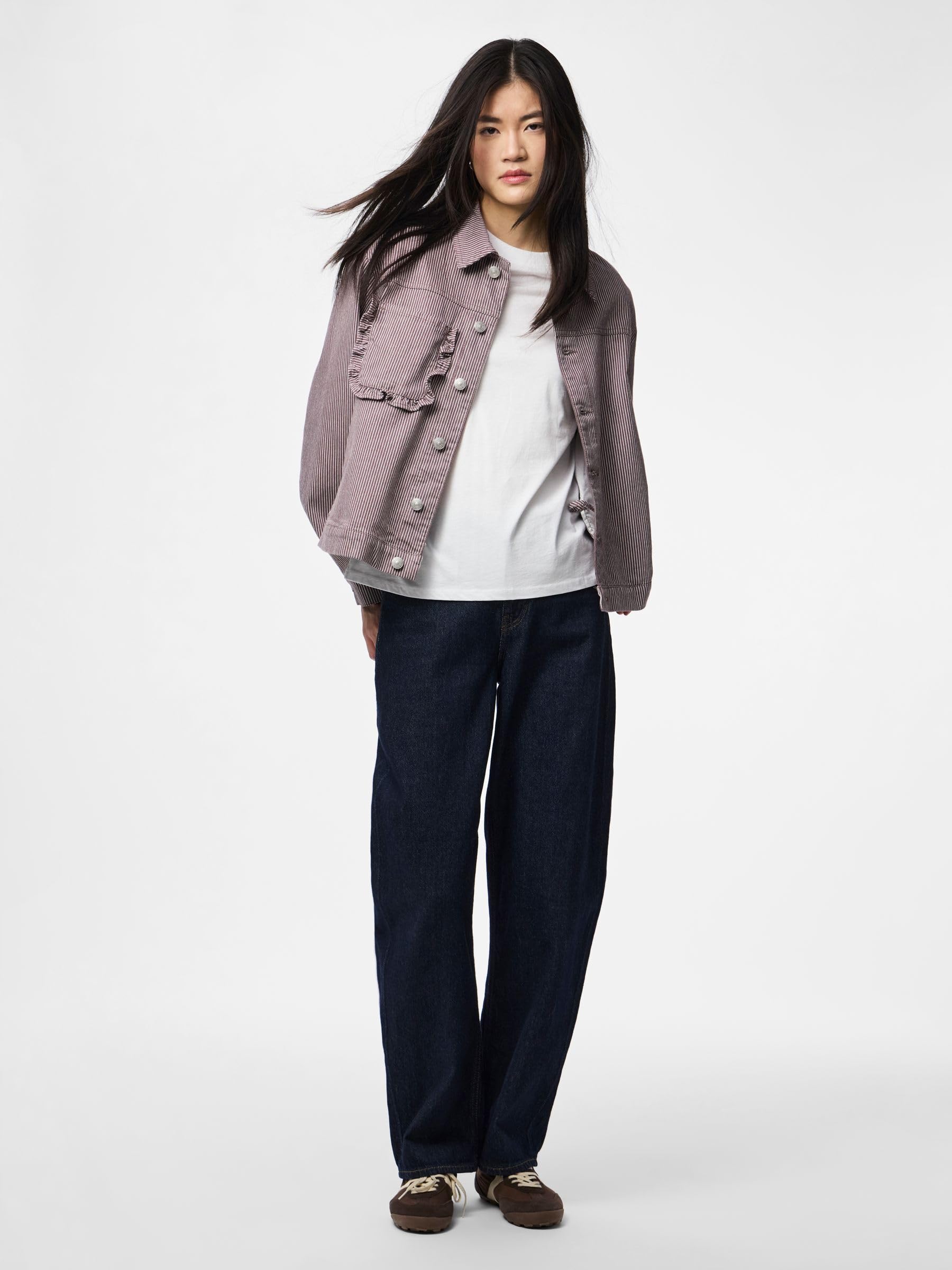 Pieces Pcbillo LS giacca jeans donna XL denim