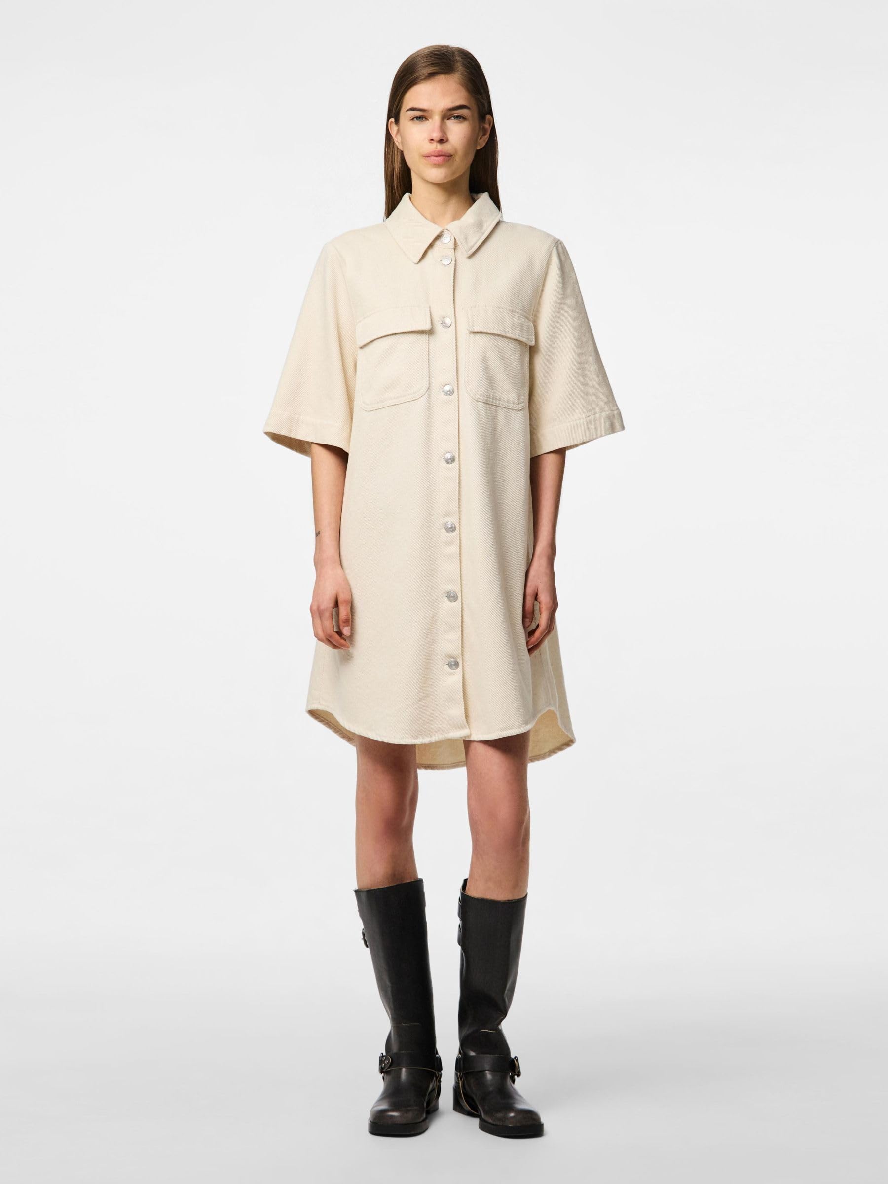 Pieces Pcsavanna SS Dress Abito Donna S Manica Corta