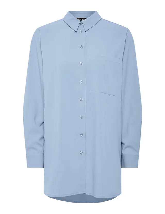 Pieces Pcpoppy LS Oxford Loose Shirt Noos camicia donna