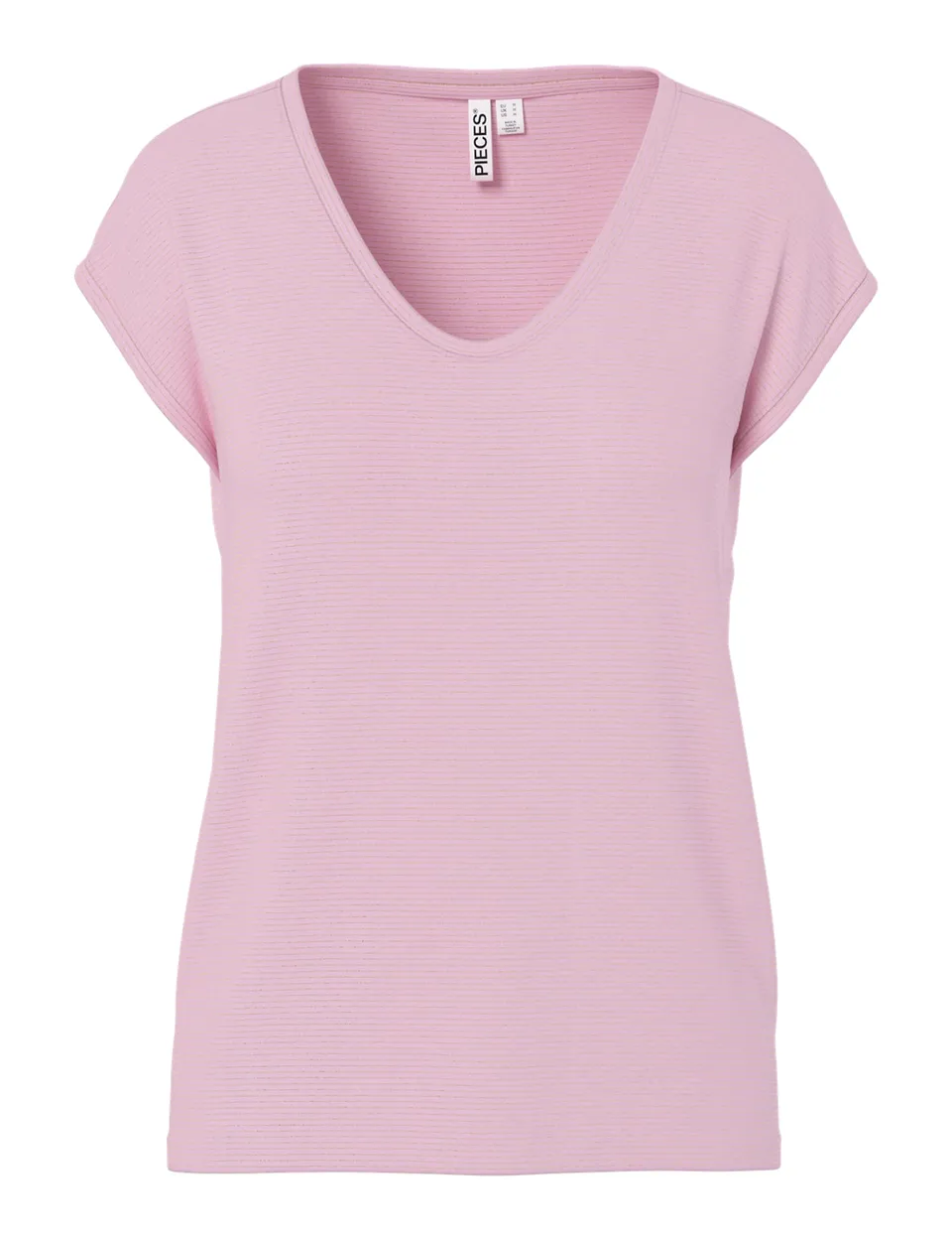 Pieces Pcbillo Tee maglietta donna lurex a righe