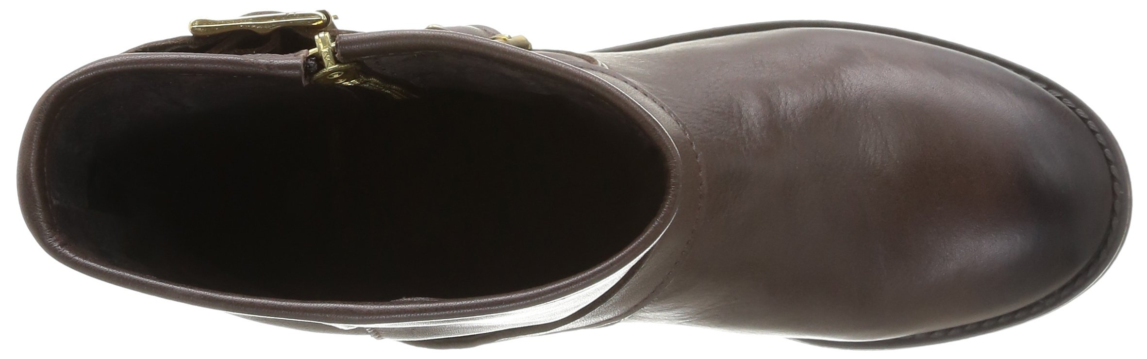 Pieces Iza Zipper Boot stivaletti donna marroni pelle 38 EU