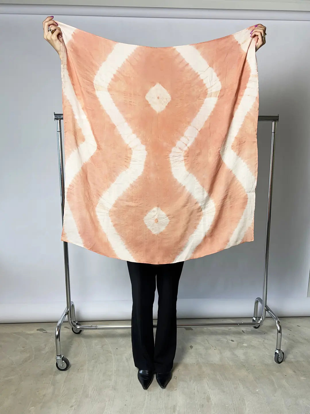 el.residu Sima #1 foulard seta arancione taglia unica traspirante