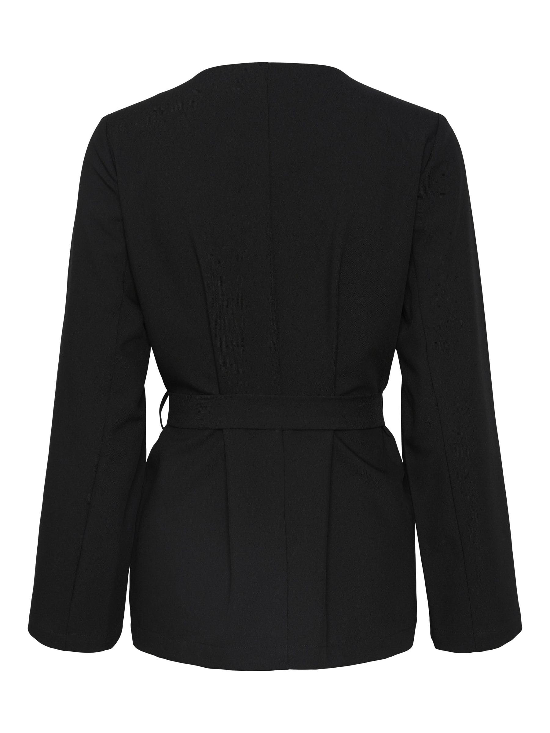 Pieces Pcbosella Blazer Donna Nero Cotone Comodo