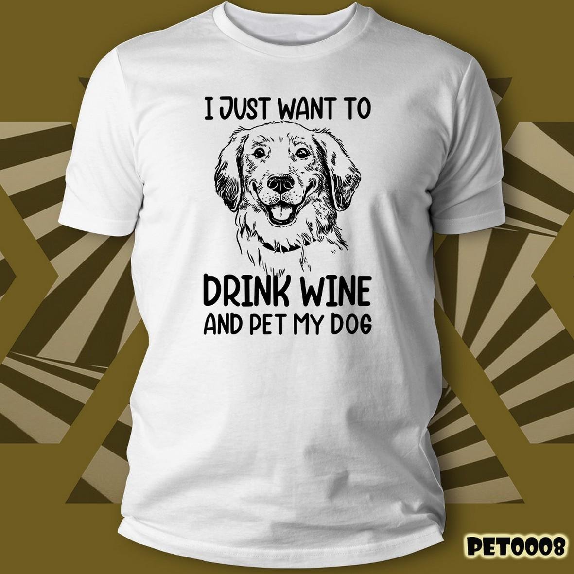 Matrix Music Store Pet-Tee Wine Dog t-shirt unisex donna