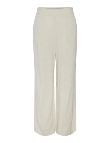 Pieces Pcvinsty HW Linen pantaloni lino donna 36/L viscosa