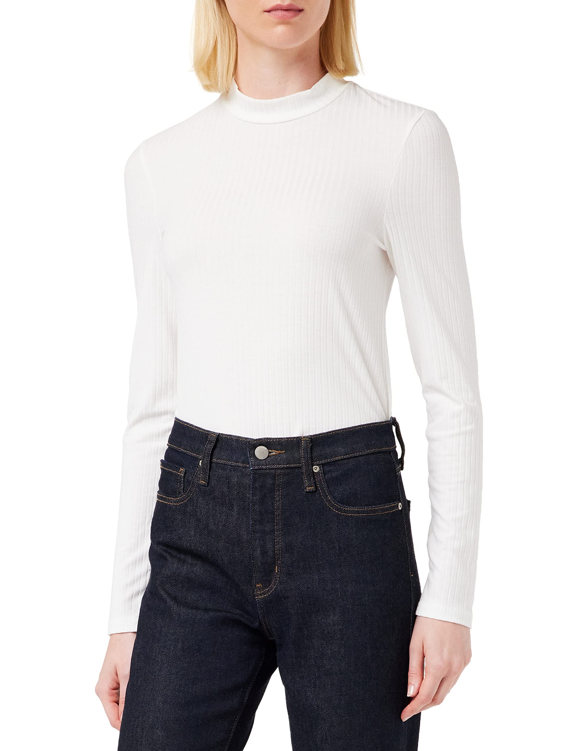 Pieces Pckylie LS T-Neck Top Noos maglione XS nuvola coste
