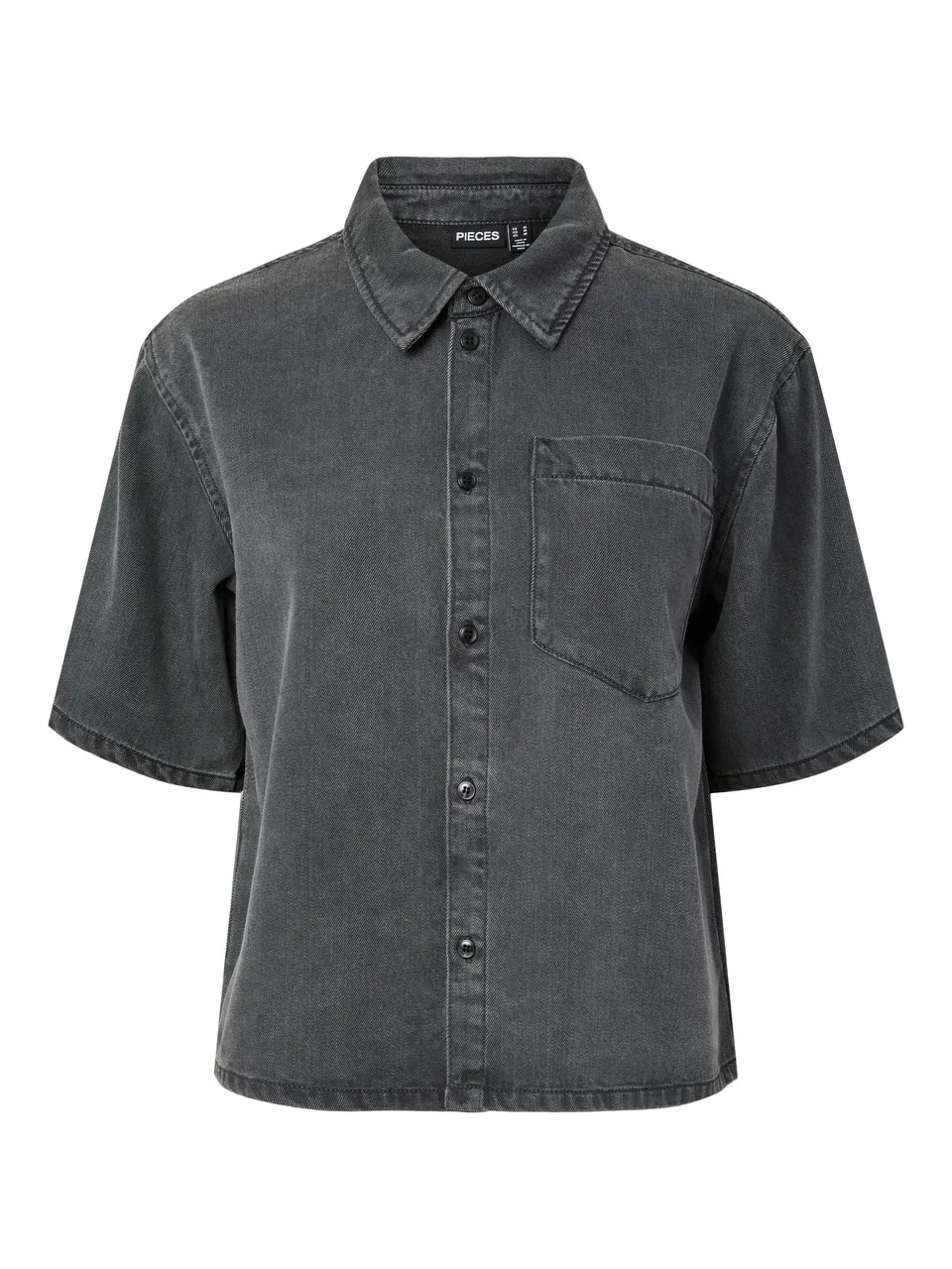 Pieces Pcsmidi SS Denim Shirt camicia XL comoda