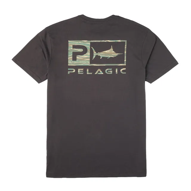 Pelagic Wahoo Icon maglietta uomo grafite cotone organico
