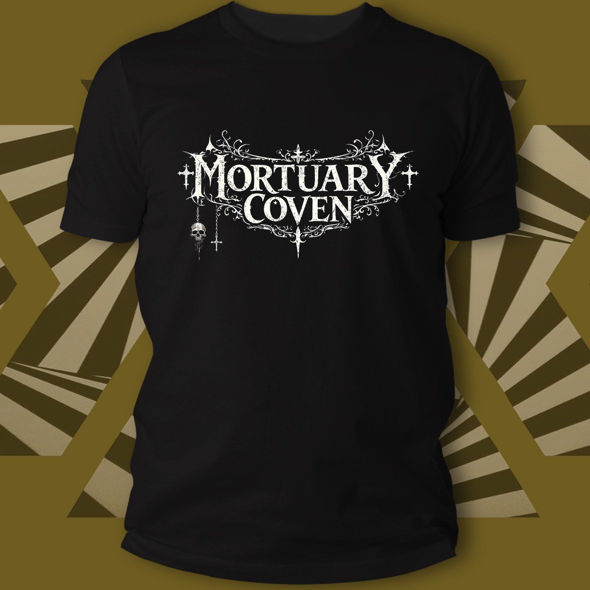 Mortuary Coven Logo maglietta cotone organico