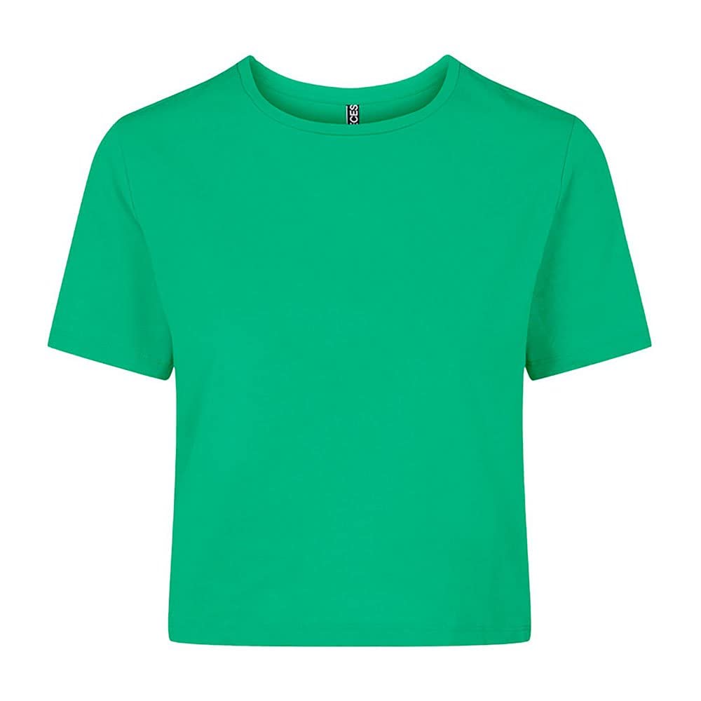 Pieces Pcrina top crop donna tinta unita cotone