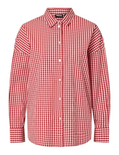 Pieces Pcrippa LS camicia donna oversize manica lunga