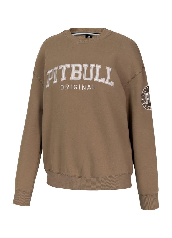 Pitbull felpa oversize donna L senza cappuccio cotone