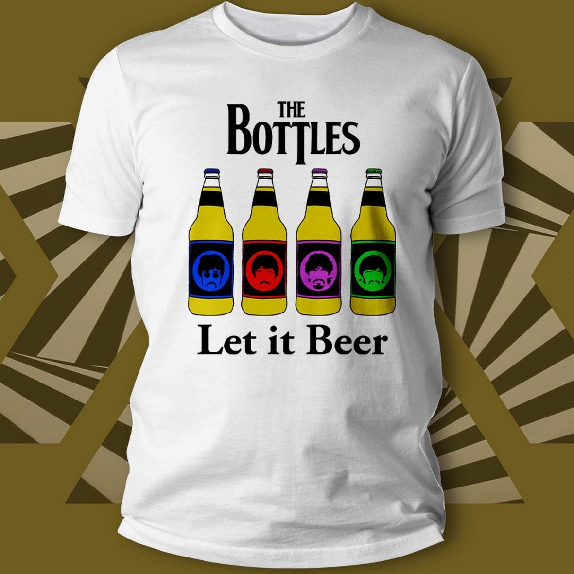 Rex Bottles Let It Beer t-shirt unisex cotone