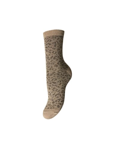 Pieces Pcsebby Glitter calzini donna grigi lunghi