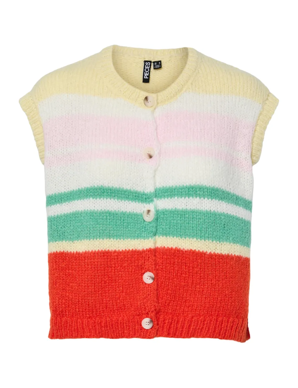 Pieces Pcjida O-Neck Knit gilet donna taglia L uso quotidiano