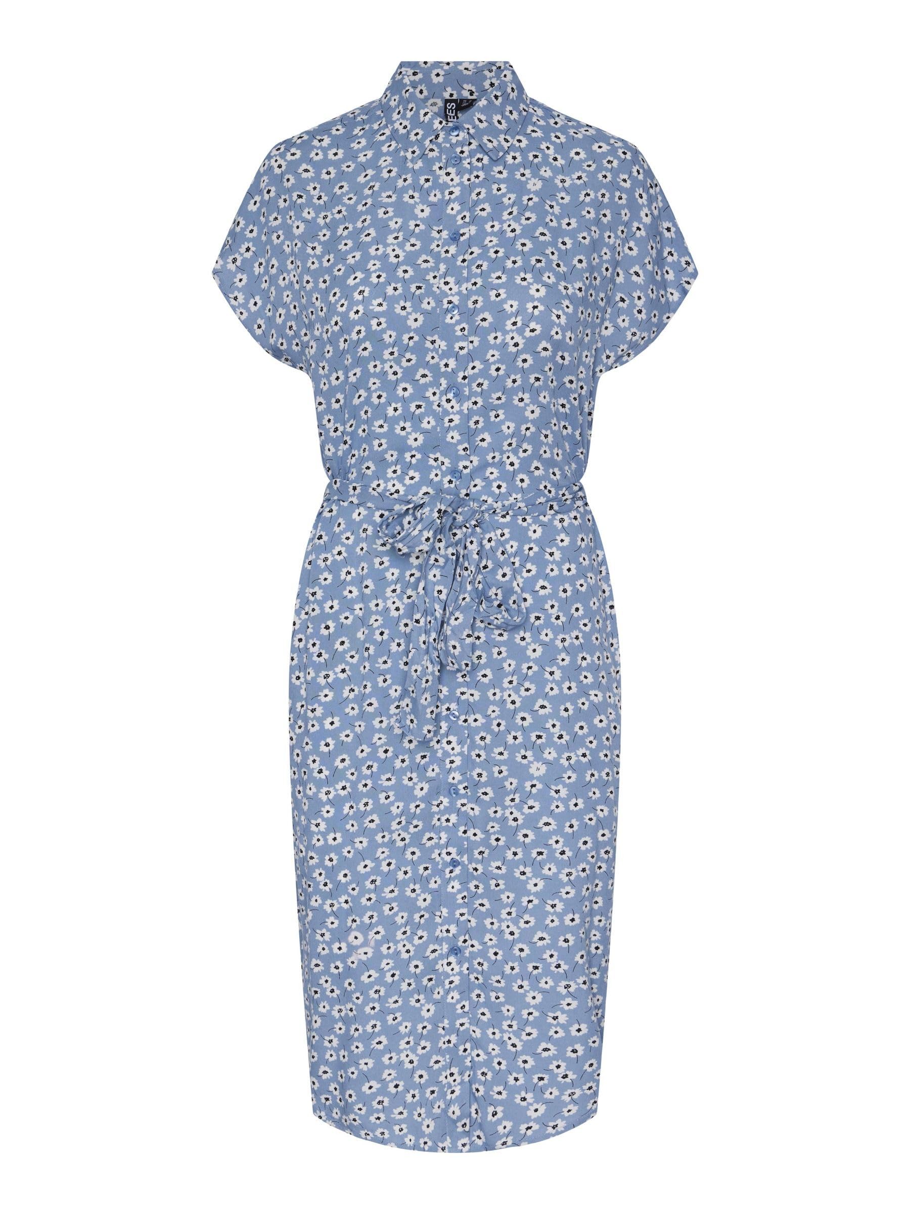 Pieces Pcnya abito camicia donna fiori Cloud Dancer