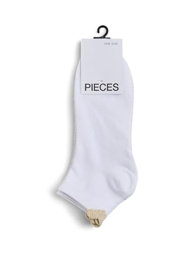 Pieces Pclaura Ankle Socks calzini bianco 2 pezzi uso quotidiano