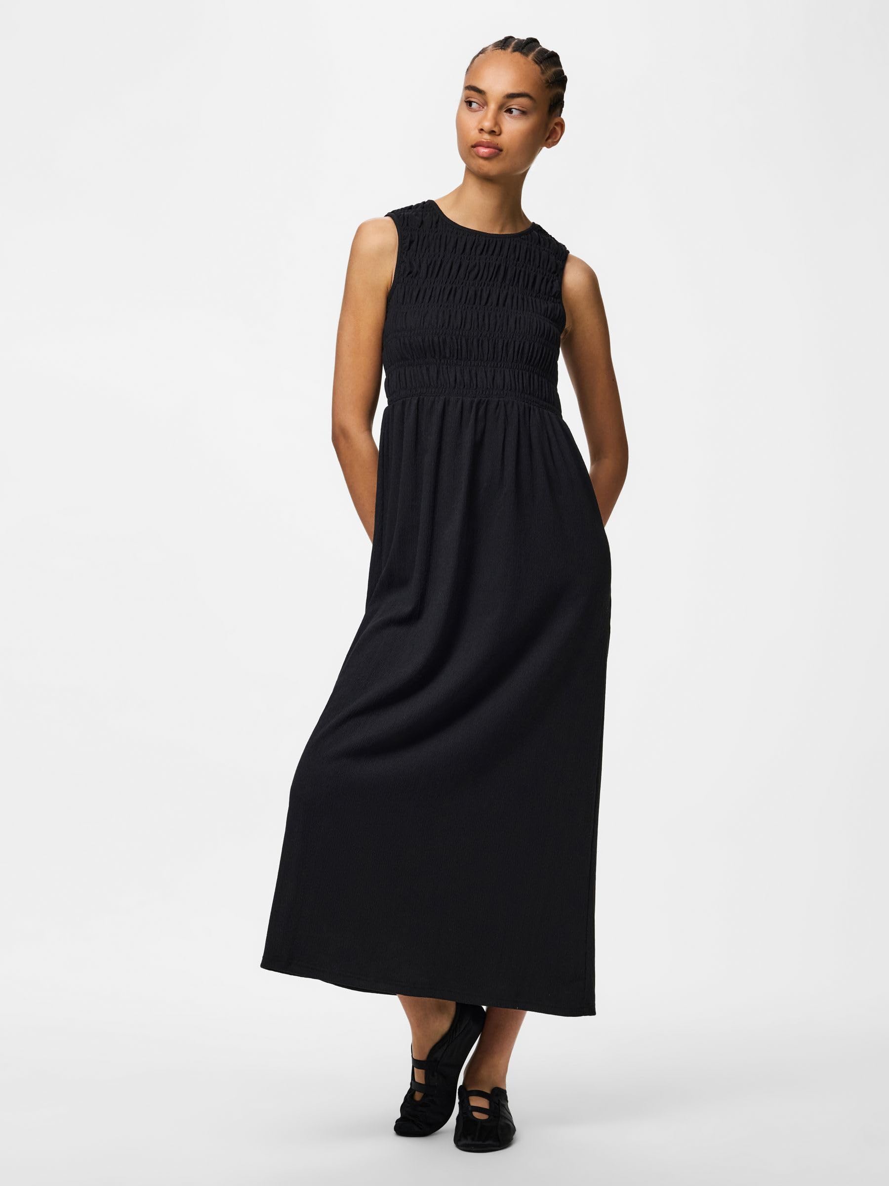 Pieces Pcbetty Abito Smock Donna Jersey Smanicato