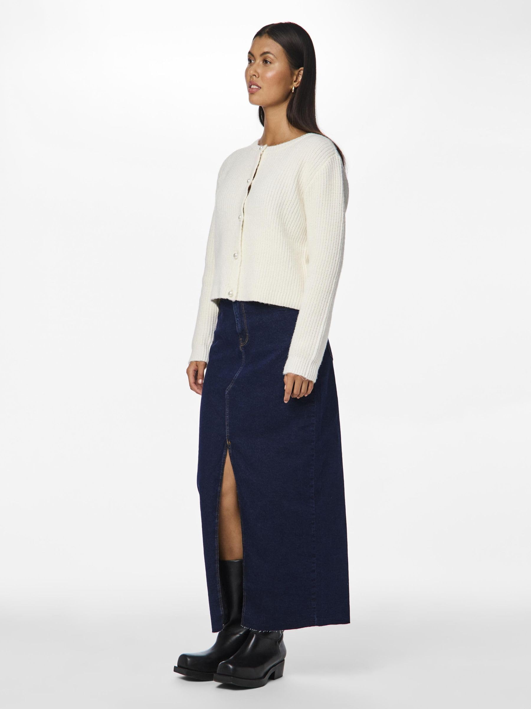 Pieces Pcjessie gonna denim lunga M blu scuro