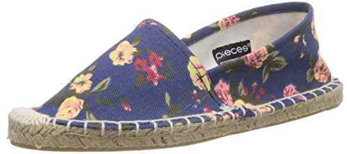 Pieces Haisha Flower espadrillas donna blu 38 EU
