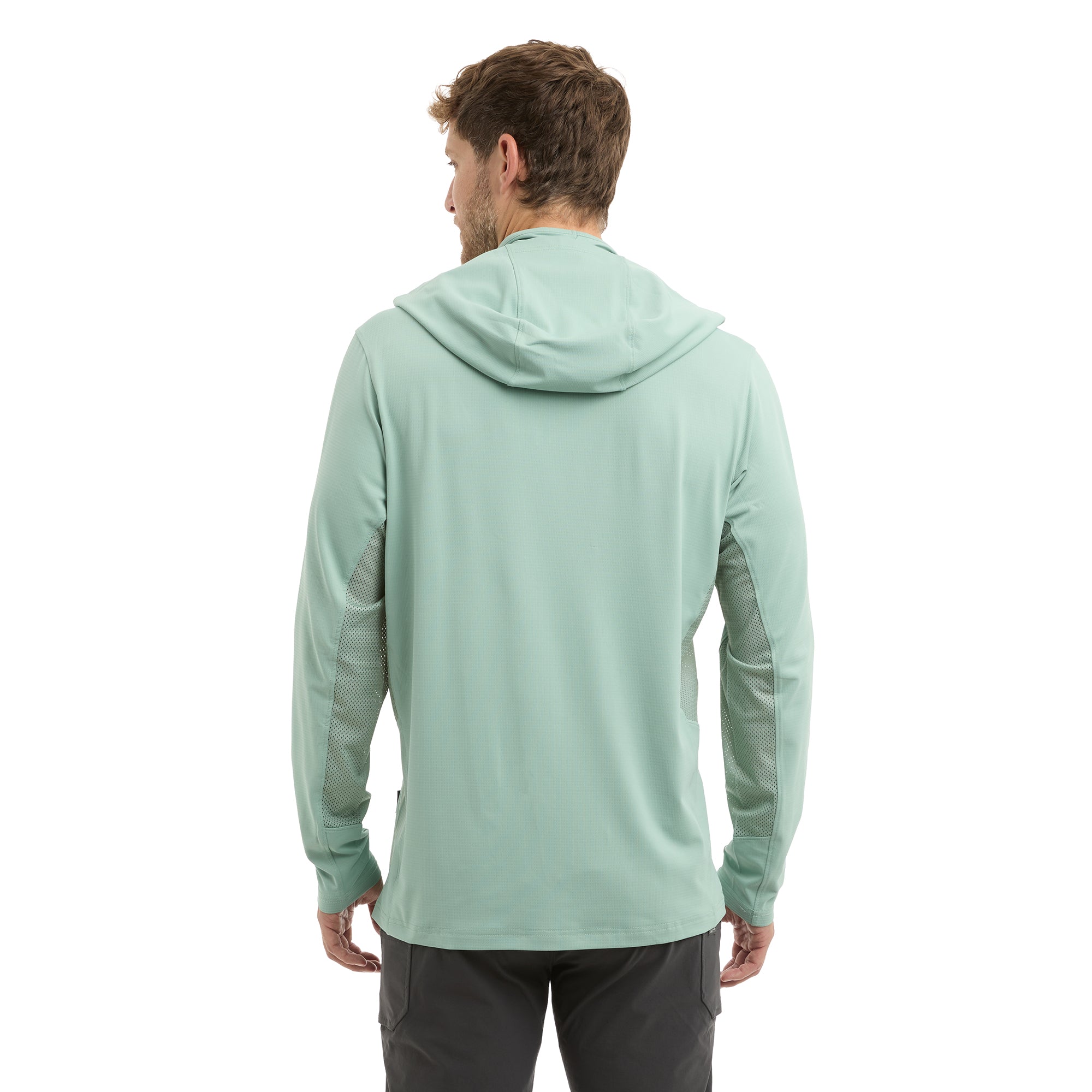 PELAGIC Exo-Tech felpa con cappuccio salvia UPF 50+