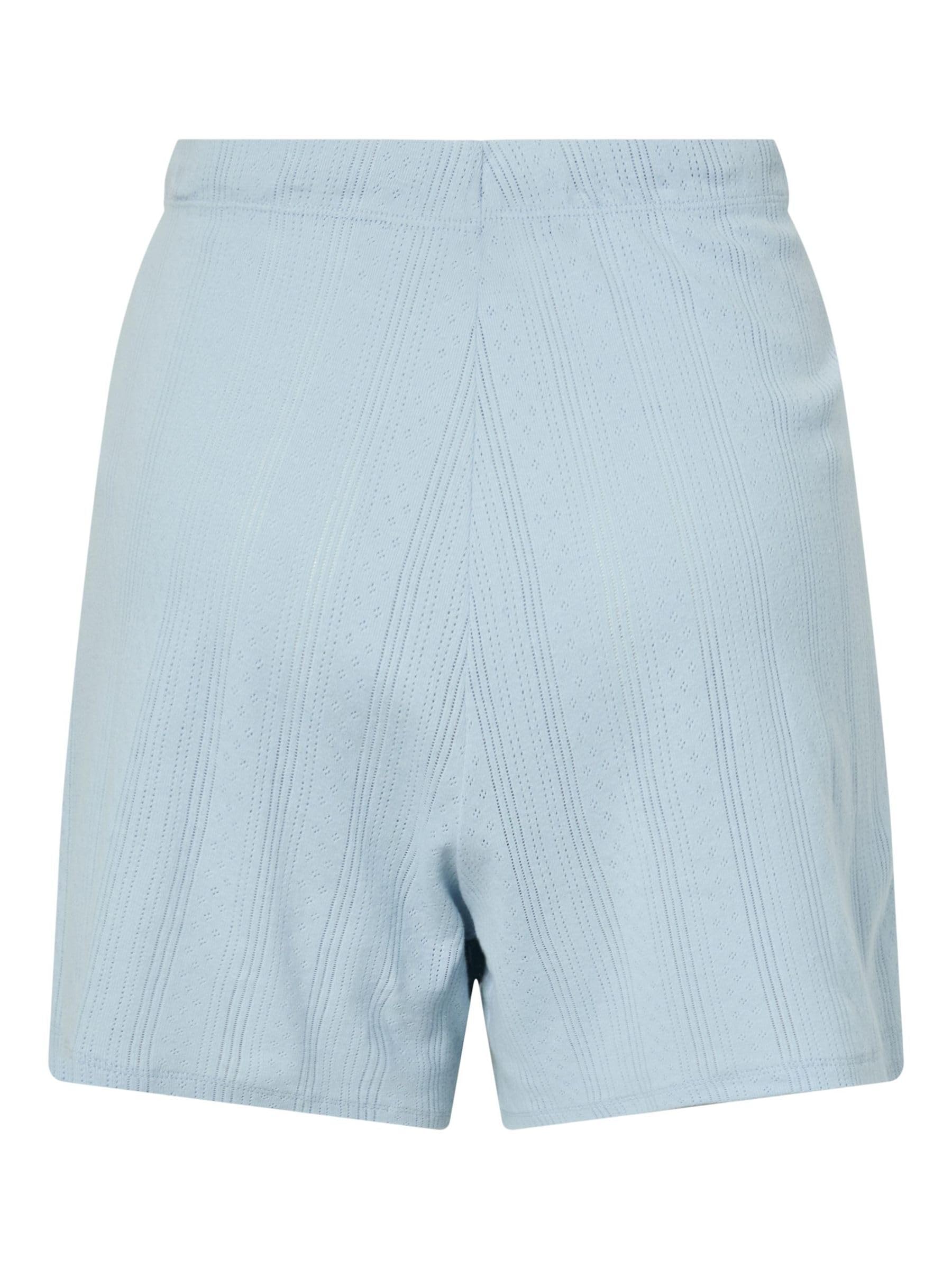Pieces Pcmarie HW Pointelle Pantaloncini Blu Cachemire
