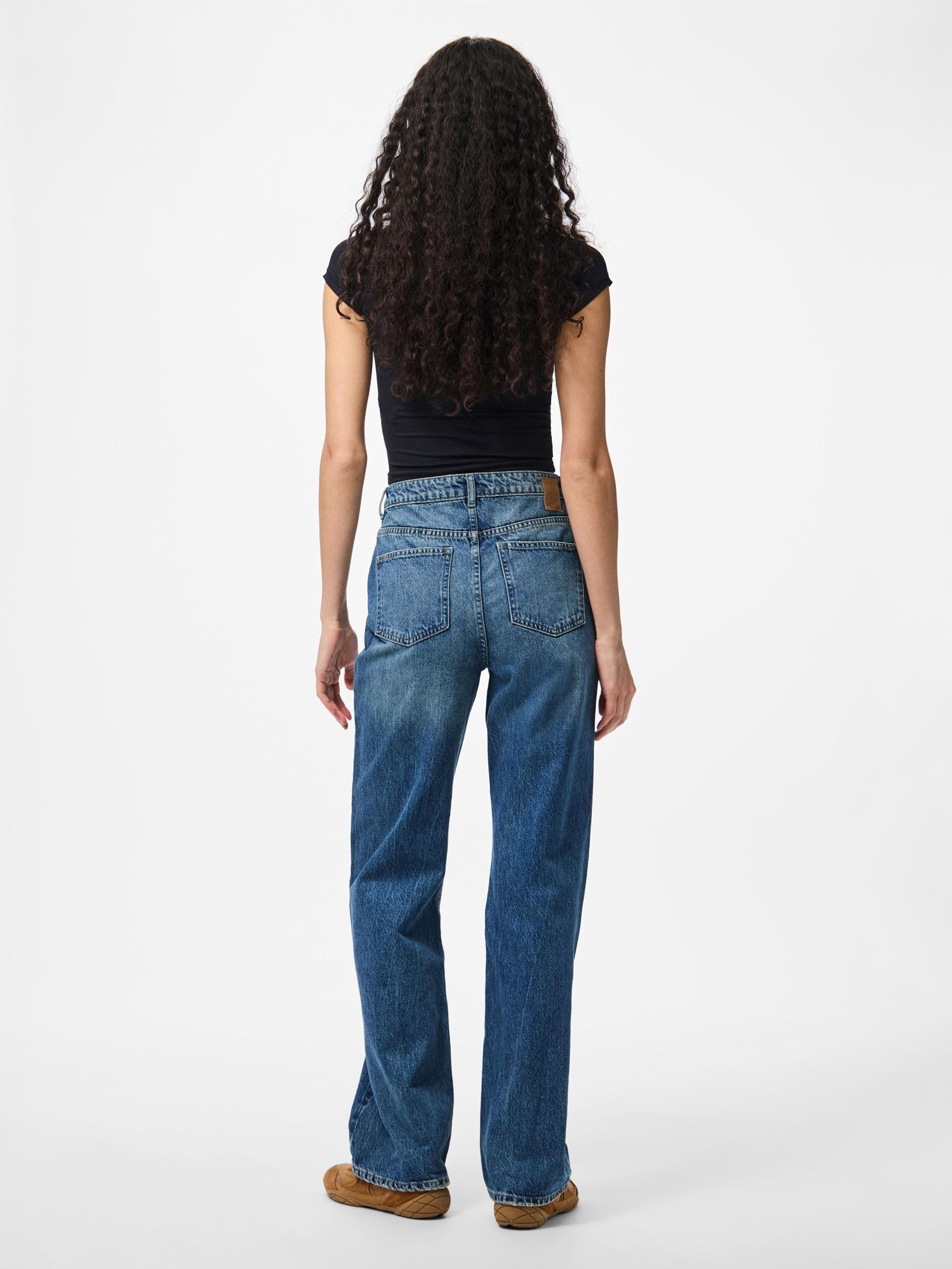Pieces Pckate HW jeans donna 29W/30L gamba dritta