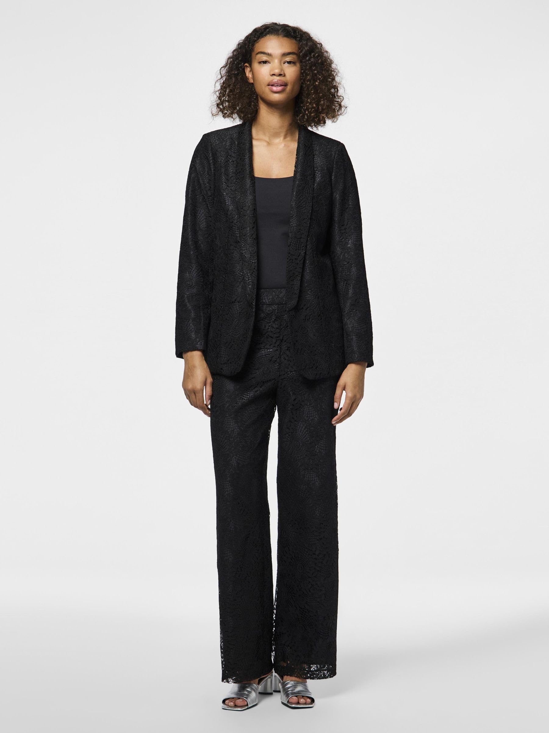 Pieces Pcbosulla HW pantaloni donna S gamba larga