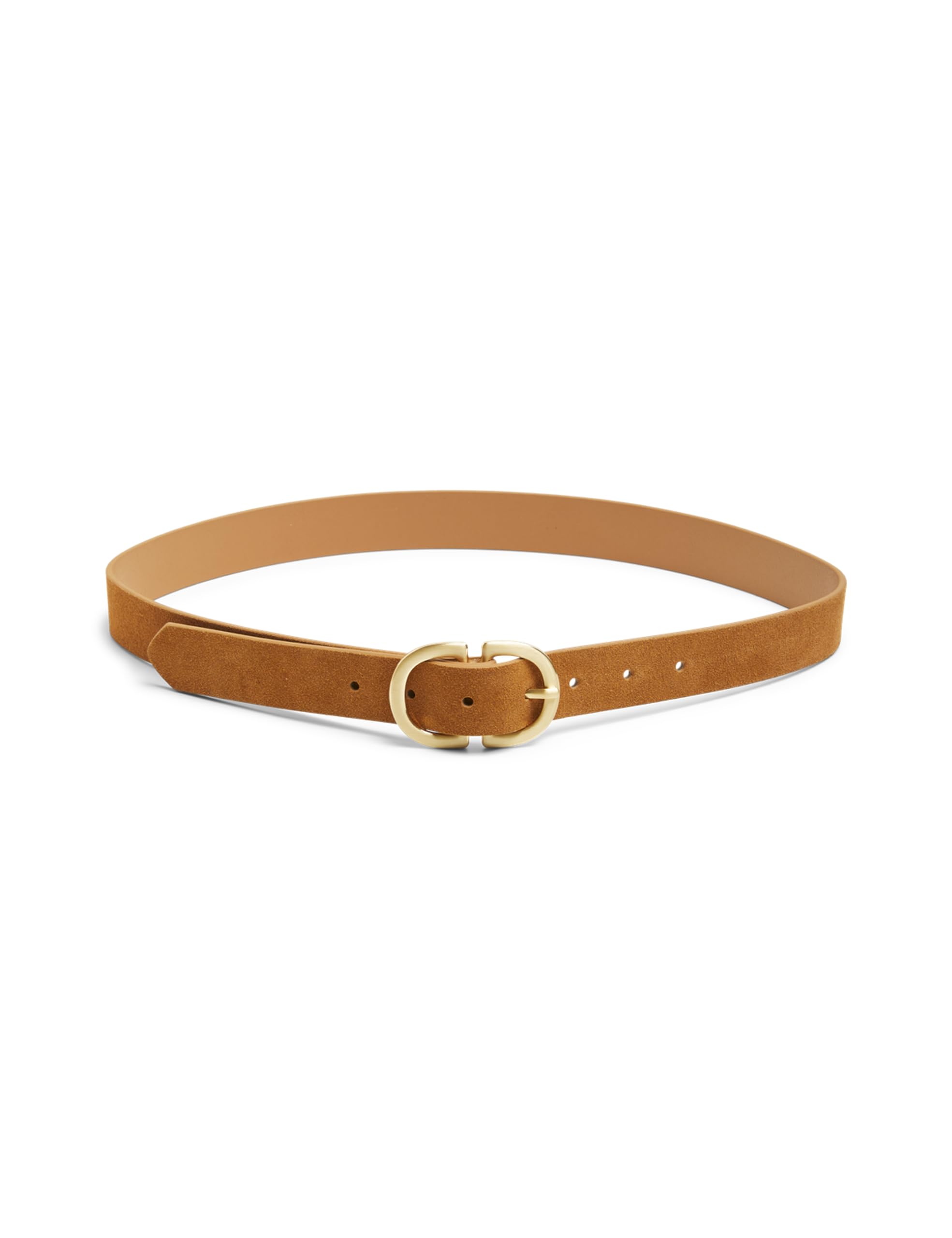 Pieces Pcjuva Suede cintura donna cognac 75 cm fibbia oro