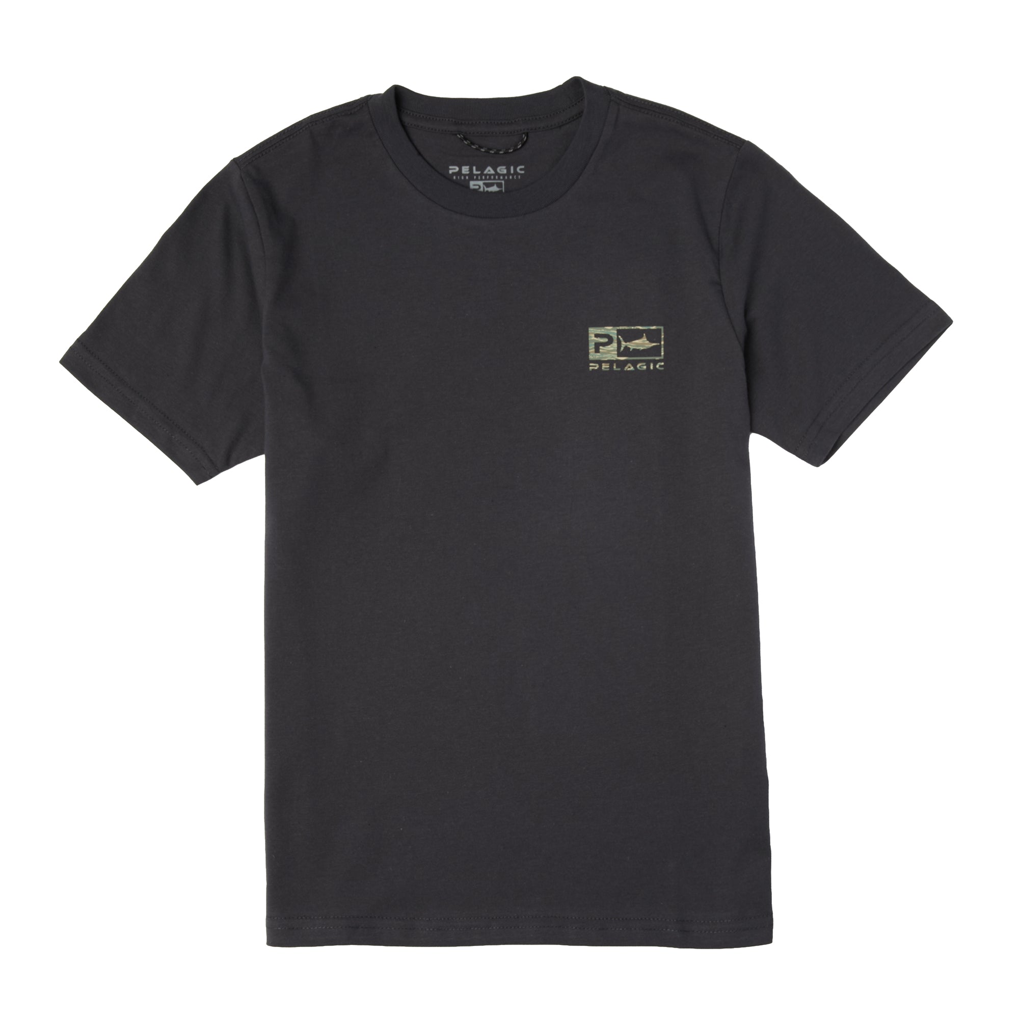 PELAGIC Wahoo Icon t-shirt ragazzo grafite cotone bio