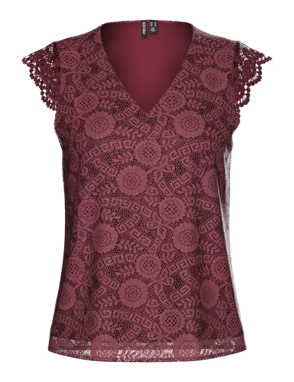 Pieces Pcolline top donna scollo a V pizzo senza maniche