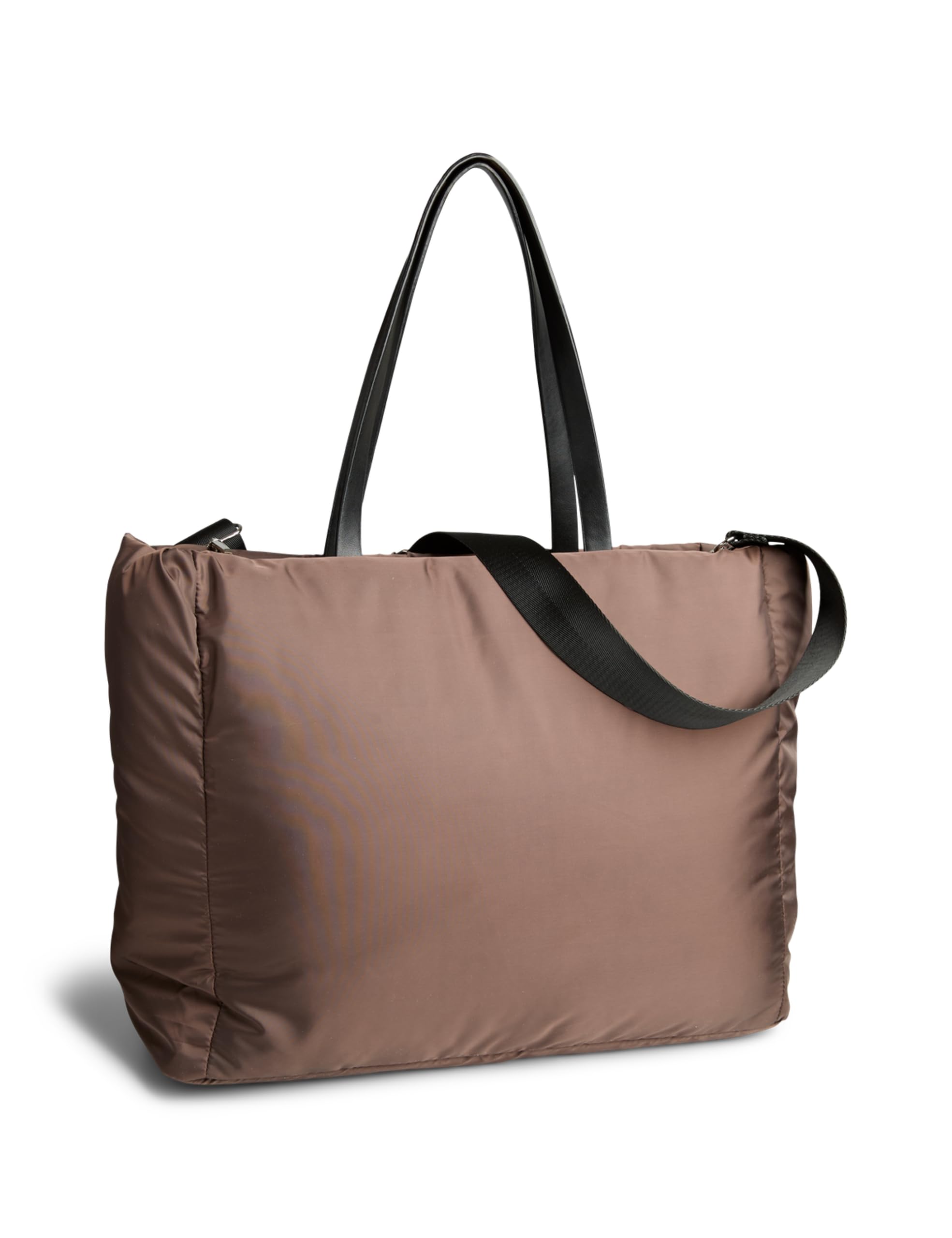 PIECES Pcjune Padding Shopper Borsa Donna Hot Fudge
