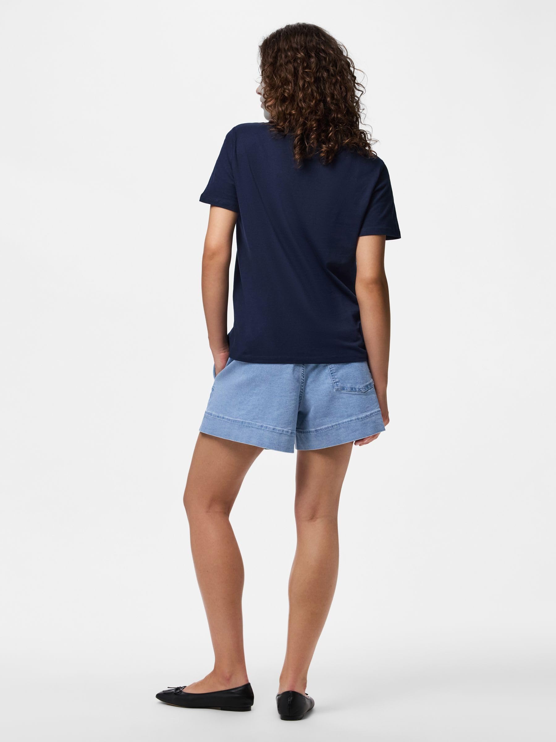 Pieces Pcmila SS Heart Tee t-shirt donna M cuore