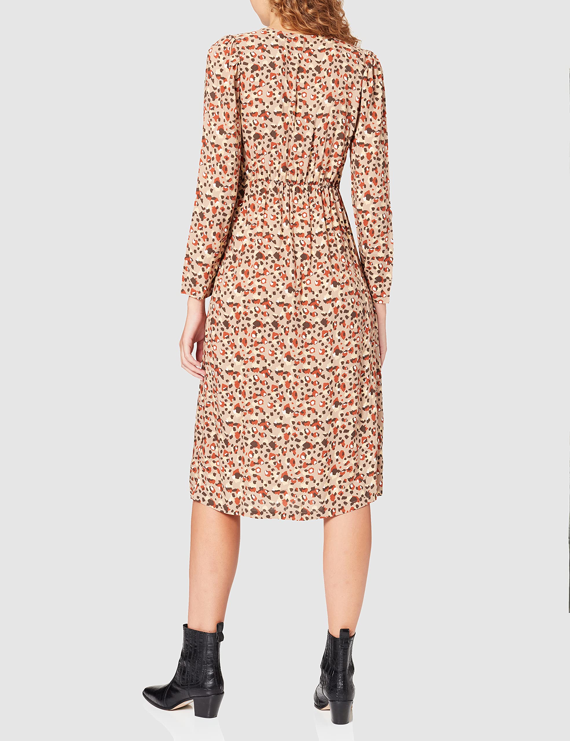 Pieces Pccarly LS Wrap Midi Dress vestito donna fantasia