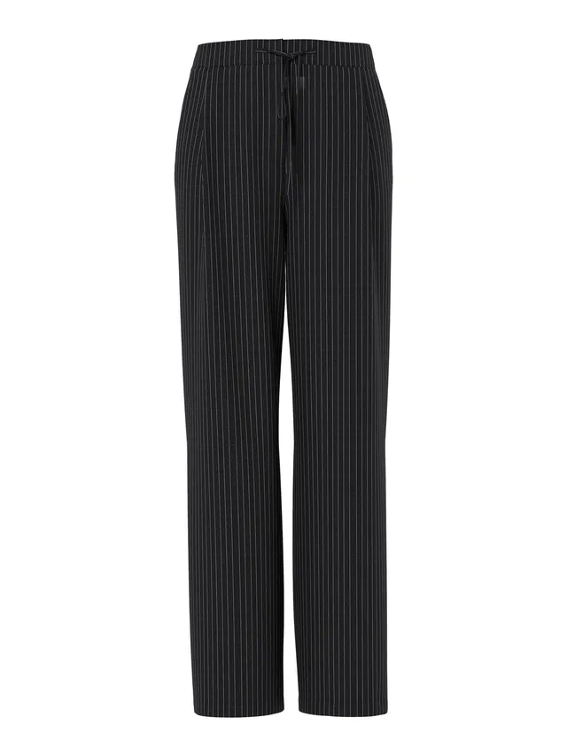 Pieces Pcfalka pantalone gessato wide leg donna