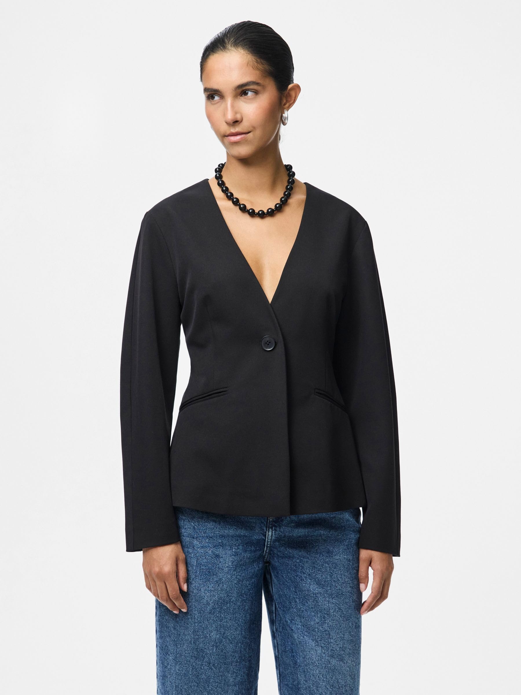 PIECES Pckamil LS Fitted Blazer Noos BC blazer nero M slim