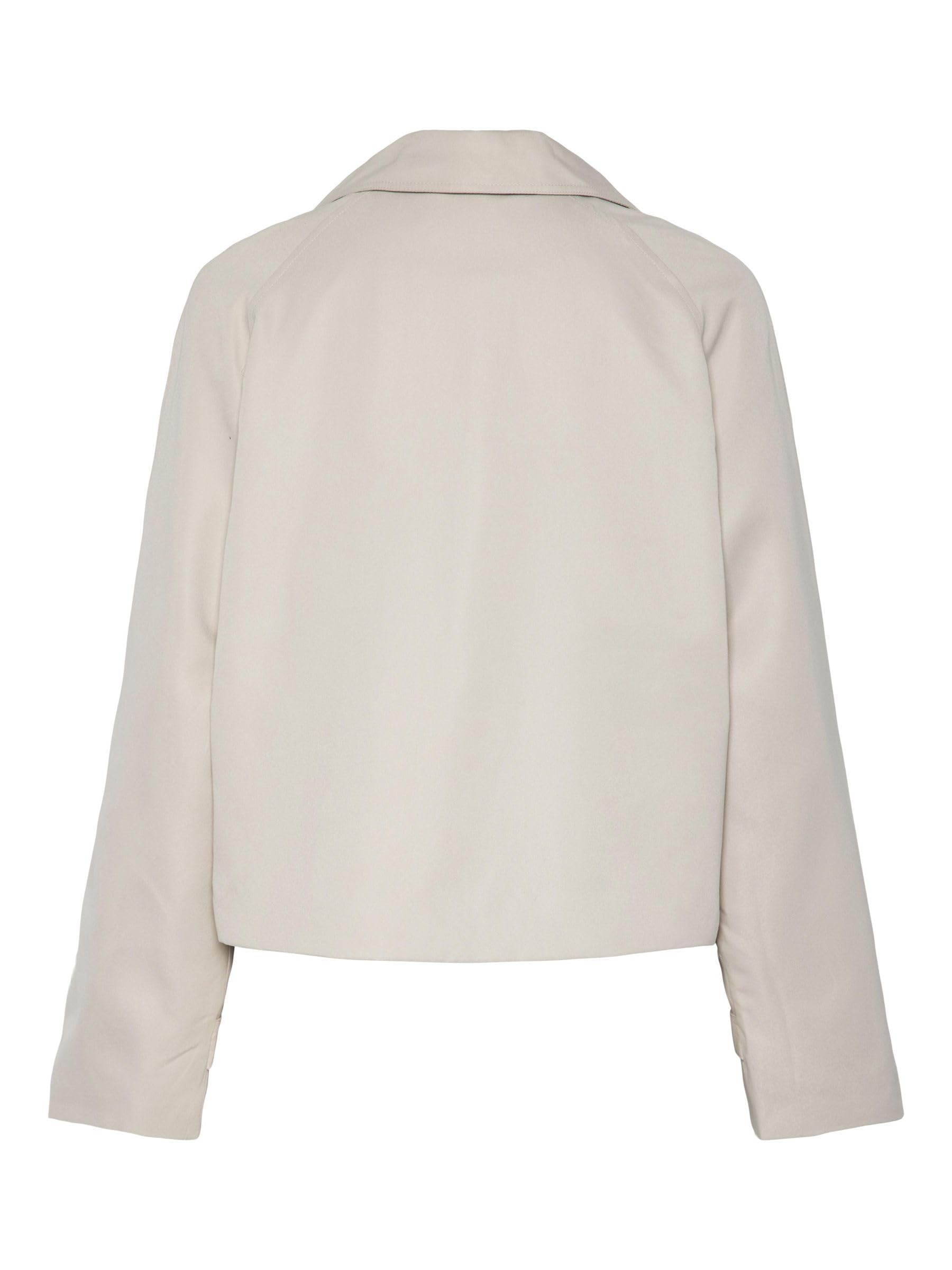 PIECES Pscarlett Short trench corto grigio argento XXL