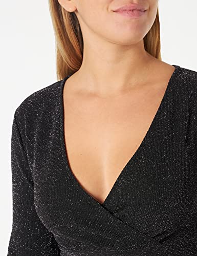 Pieces Pclina LS Cropped V-Neck Top maglia cropped