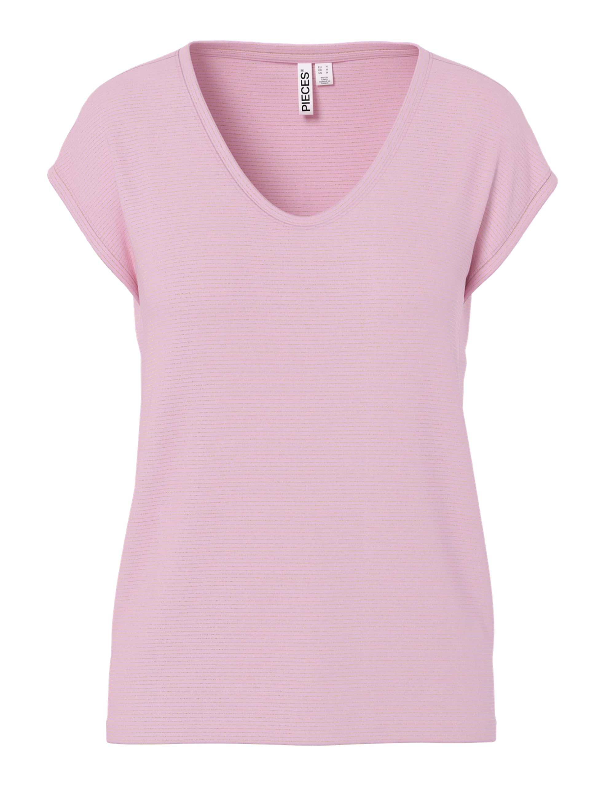 Pieces Pcbillo Tee maglietta donna lurex a righe