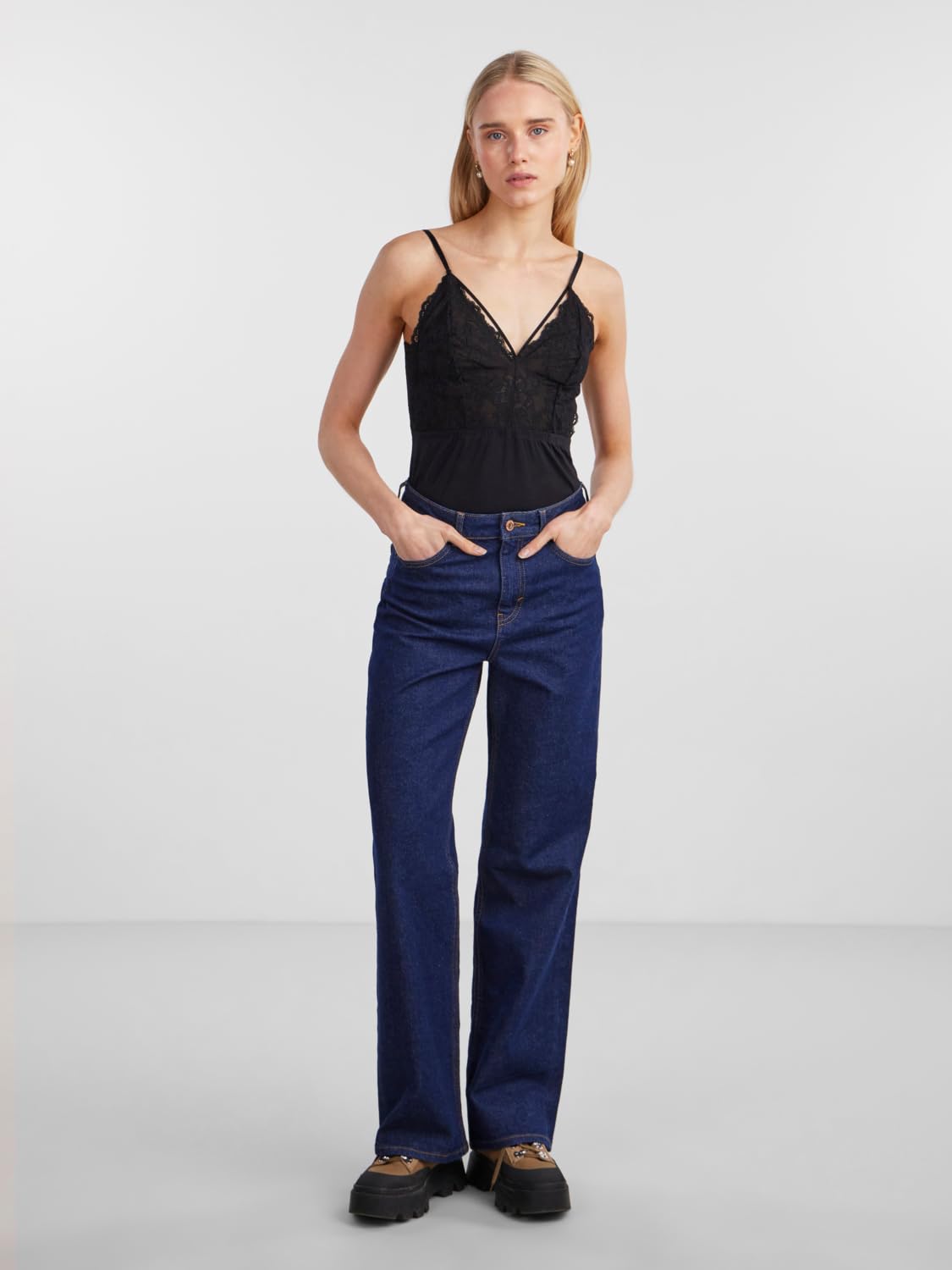 Pieces Pcnichelle Strap Top canottiera S nera