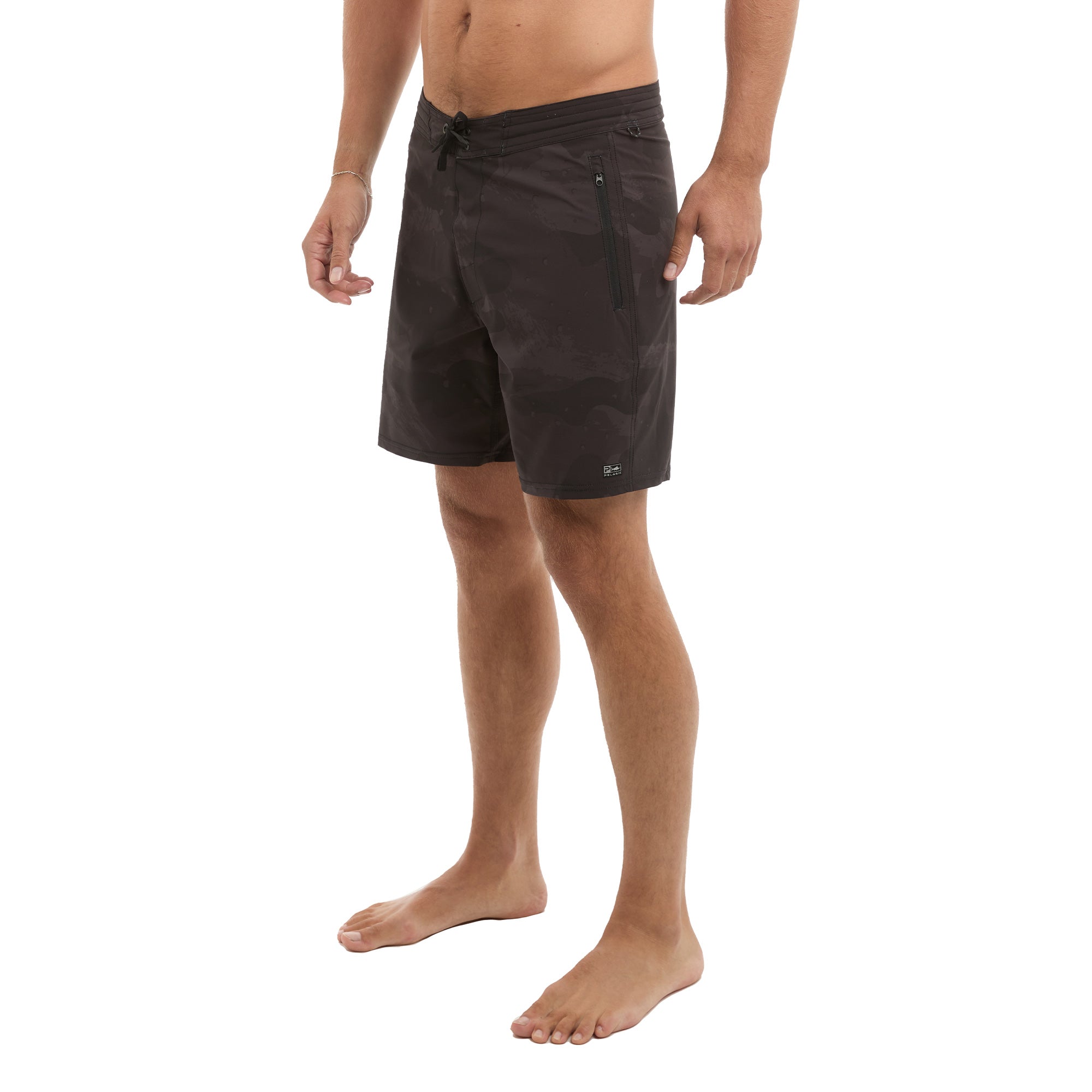 Pelagic Leaderman boardshort pesca nero elasticizzato