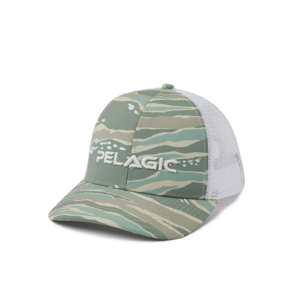 Pelagic Flybridge Wahoo Camo cappello mangrove taglia unica traspirante