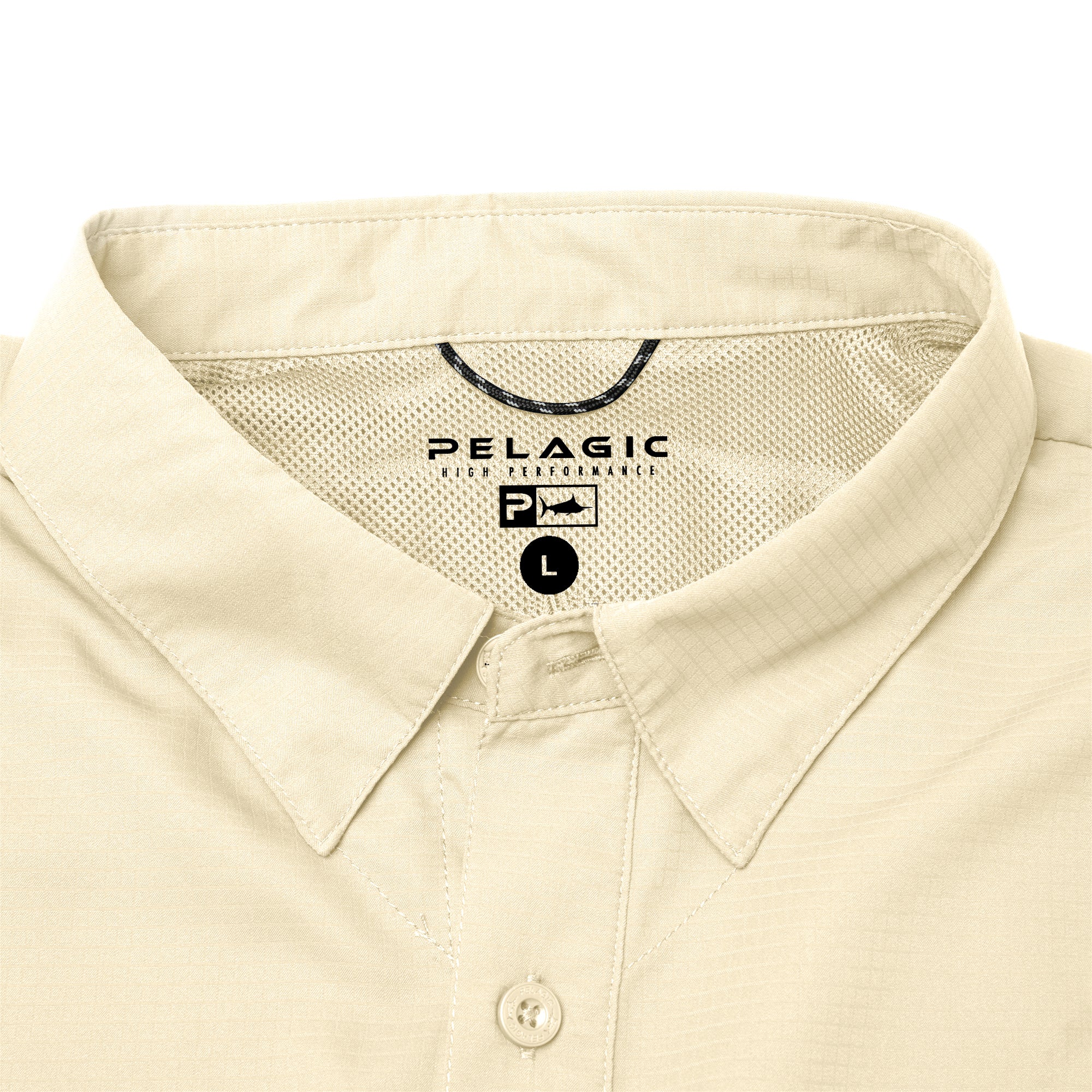 Pelagic Keys camicia uomo sabbia manica corta UPF 50+