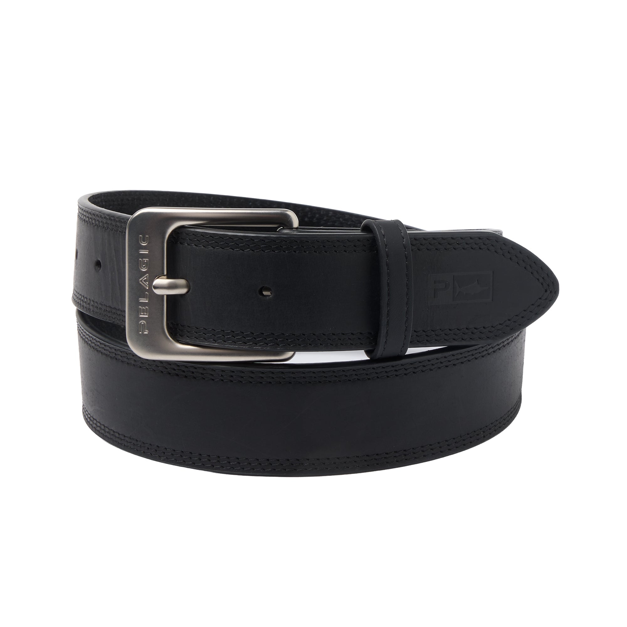 PELAGIC Charter Leather Belt cintura pelle Nero