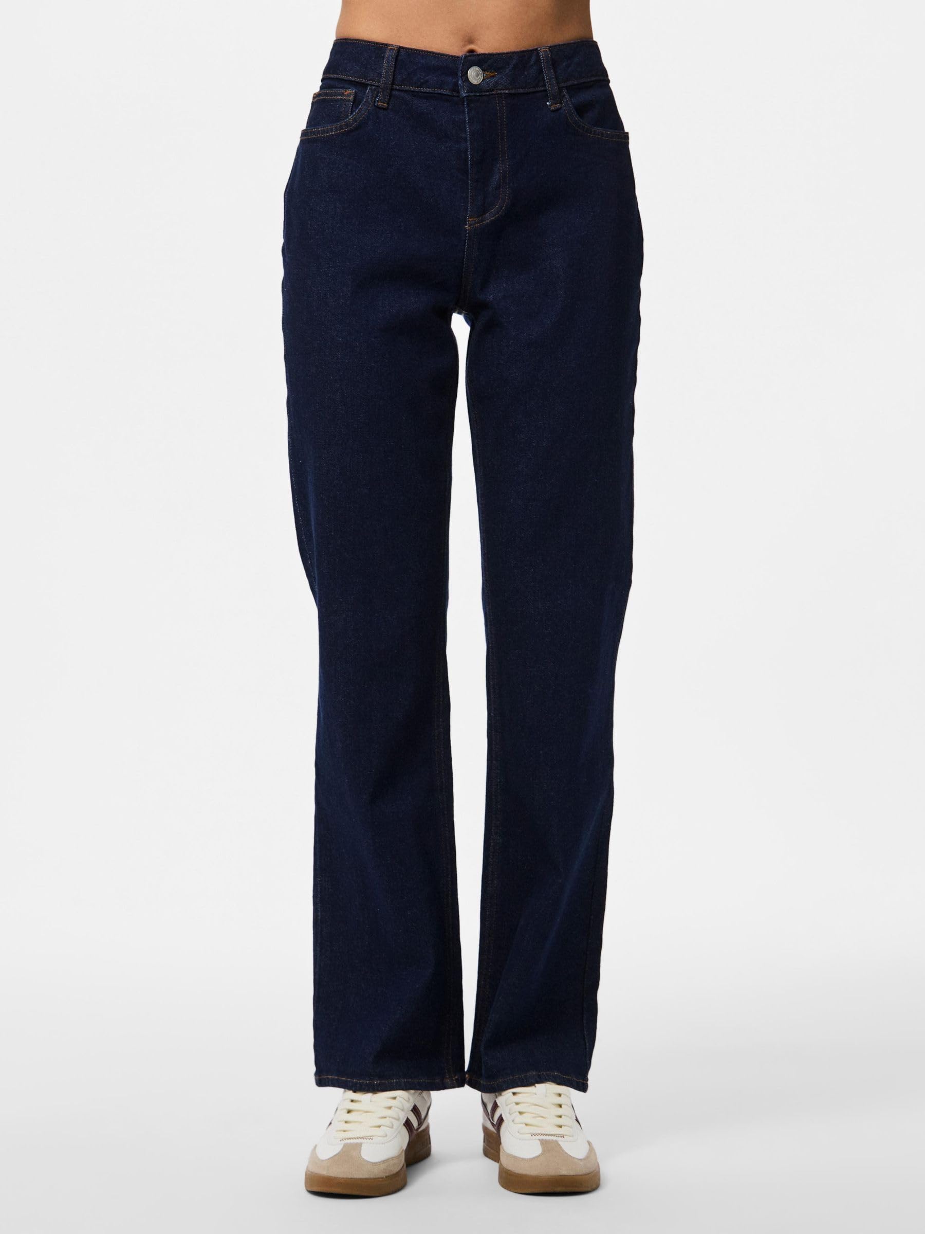 Pieces Pckelly jeans donna dritti vita media 27W 30L