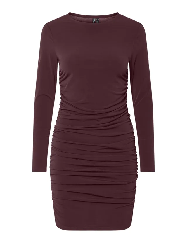 Pieces Pcmadison LS vestito donna jersey manica lunga