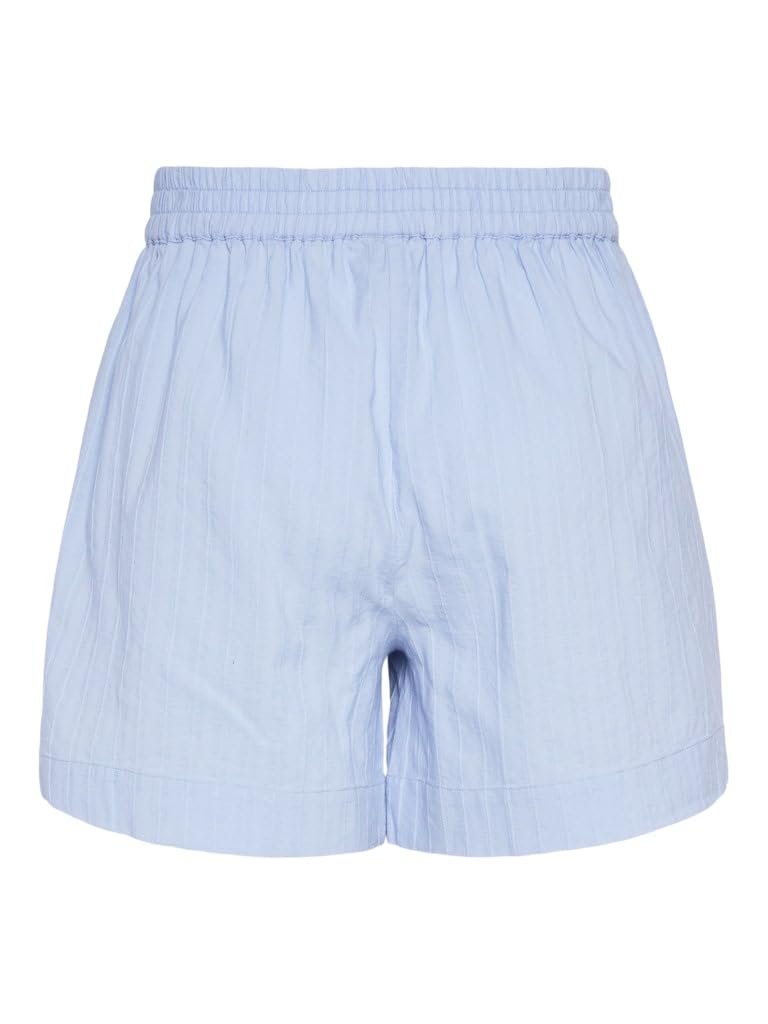 Pieces Pcmuna MW Shorts pantaloncini blu di cachemire corti