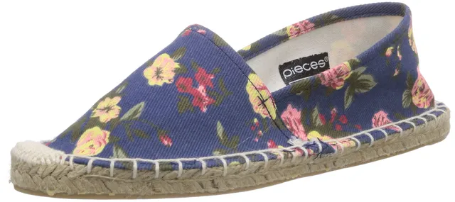Pieces Haisha Flower espadrillas donna blu 38 EU
